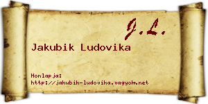 Jakubik Ludovika névjegykártya